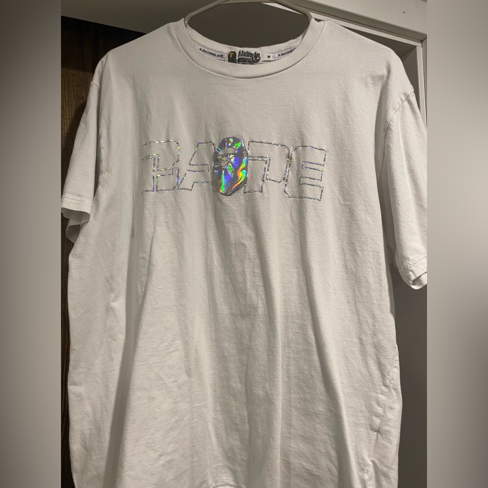 BAPE iridescent tee shirt /bathing ape /